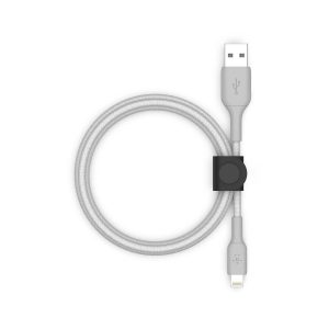كابل لايتنينج إلى USB-A مع حزام - فضي